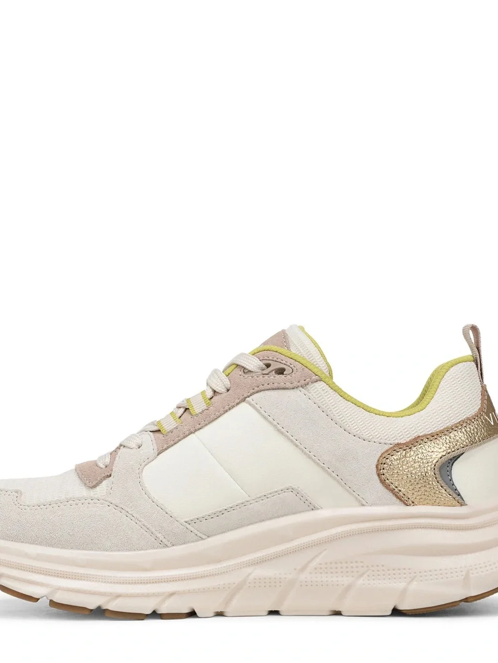 Vionic Women's Walk Skyline Neutral and Gold Sneakers